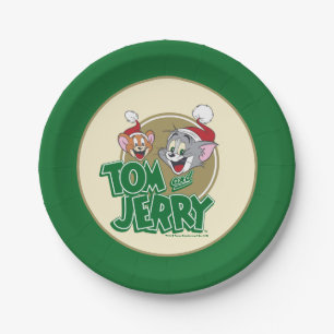 Plato De Papel Logo de Tom y Jerry Holiday
