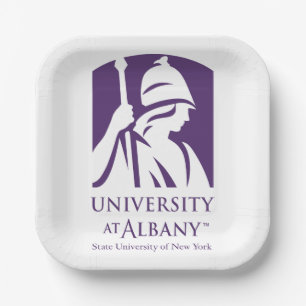 Plato De Papel Logo icónico de la Universidad de Albany
