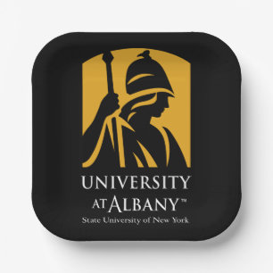 Plato De Papel Logo icónico de la Universidad de Albany