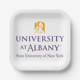 Plato De Papel Logo icónico de la Universidad de Albany