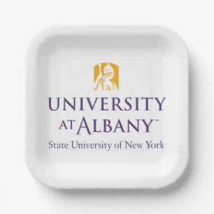 Plato De Papel Logo icónico de la Universidad de Albany