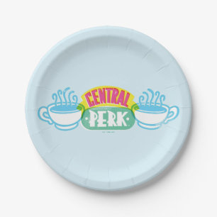 Plato De Papel Logotipo de Central Perk en neón