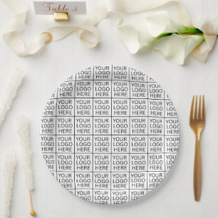 Plato De Papel Logotipo de Personalizado Minimalista simple y pro