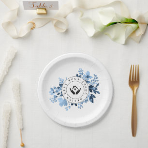 Plato De Papel Logotipo de Personalizado Minimalista simple y pro