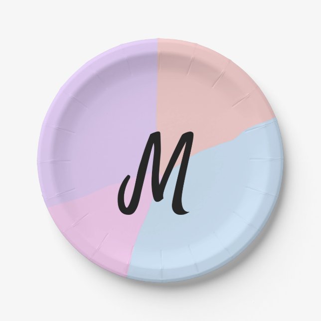 Plato De Papel logotipo simple mínimo de monograma cocción person (Anverso)