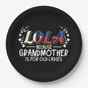 Plato De Papel Lola - Cita de viejas damas de la abuela de Filipi