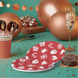 Plato De Papel Lolailo 12 Feliz Navidad/Feliz Navidad