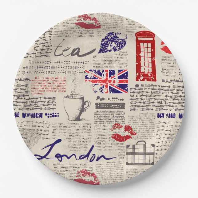 Plato De Papel Londres, Inglaterra (Anverso)
