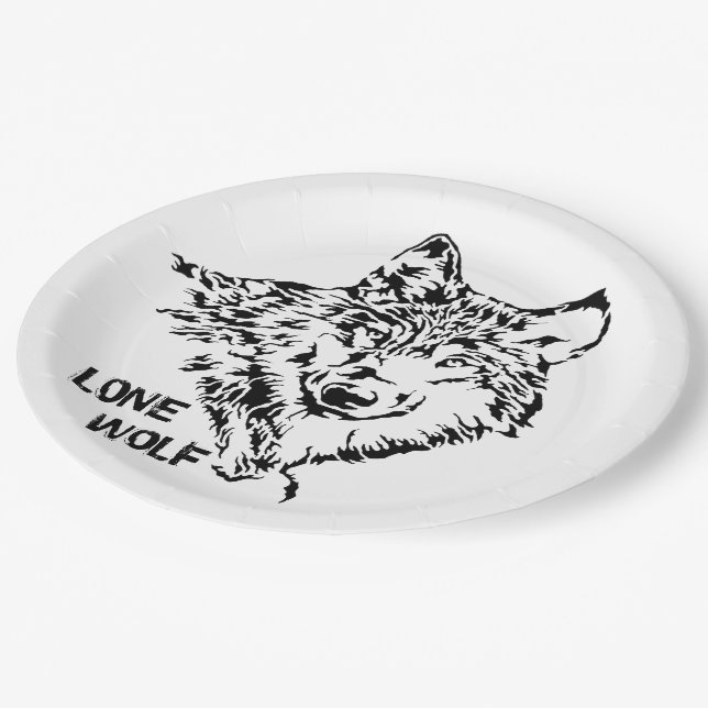 Plato De Papel Lone Wolf Sketch (Angular)