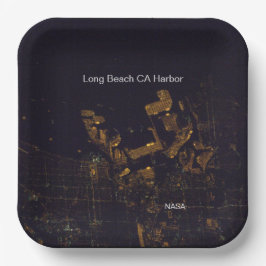 Plato De Papel Long Beach CA, NASA de noche