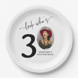 Plato De Papel Look Who's 30! Modern Photo 30th Birthday