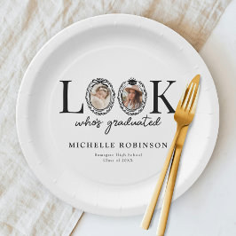 Plato De Papel Look Who's Graduated Photo Graduation Party