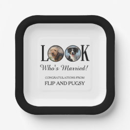 Plato De Papel Look Who's Married Dog or Pets Photo