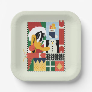 Plato De Papel LOONEY TUNES™ DAFFY DUCK™ Holiday Quackers