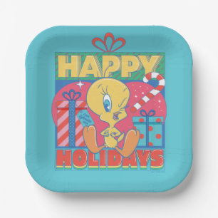Plato De Papel LOONEY TUNES™ TWEET™ Felices Fiestas
