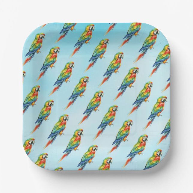 Plato De Papel Loro (Anverso)