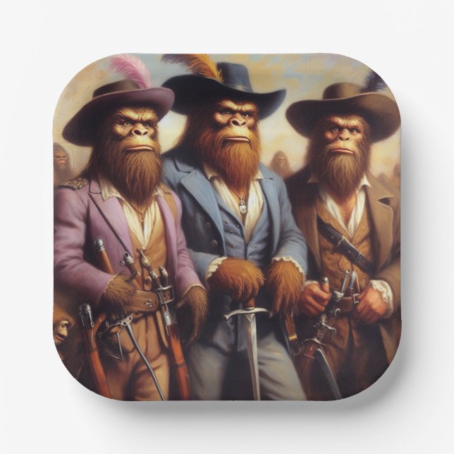 Plato De Papel Los 3 Mosqueteros Bigfoot (Anverso)