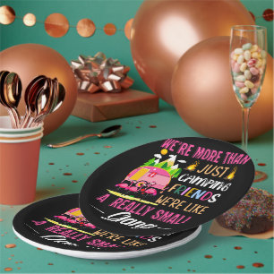 Plato De Papel Los Amigos Del Camping Son Como Una Pandilla