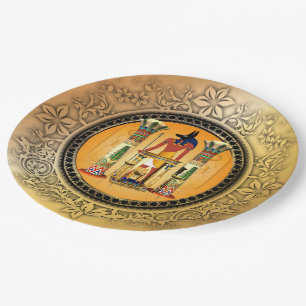 Plato De Papel Los anubis de dios de Egipto
