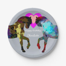 Los caballos azules personalizaron las placas de