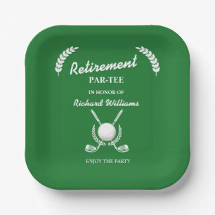 Plato De Papel Los clubes de golf de retiro eran Fiestas temático