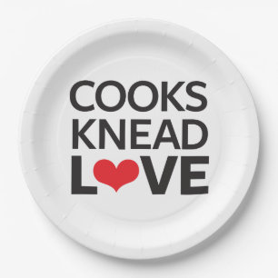 Plato De Papel Los cocineros amasan amor