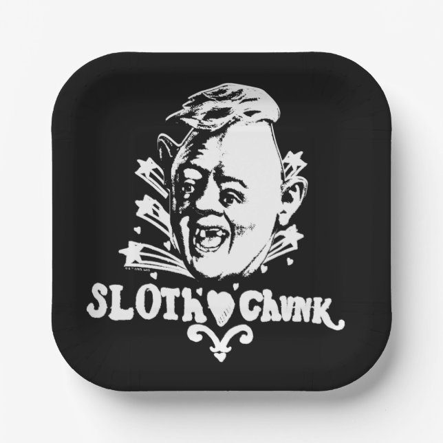 Plato De Papel Los Goonies "Tronco del H Sloth" (Anverso)