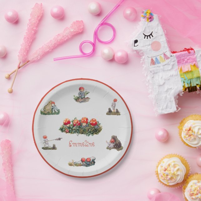 Plato De Papel Los hijos de Elsa Beskow del bosque (Fiesta)