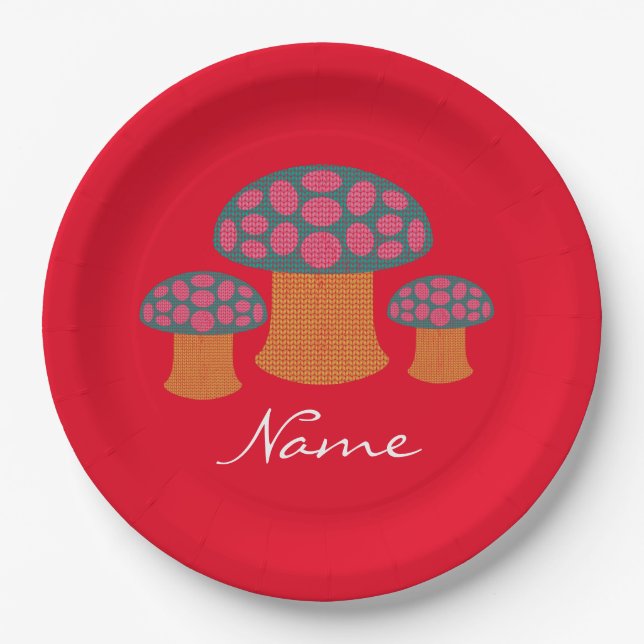 Plato De Papel Los hongos rojos de Amanita Thunder_Cove   (Anverso)