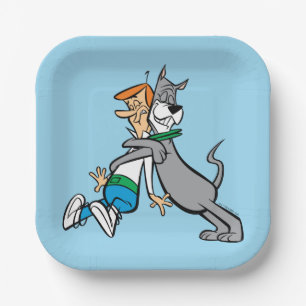 Plato De Papel Los Jetsons George y Astro Hug
