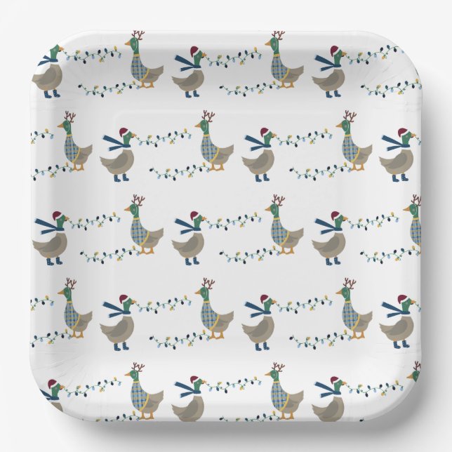 Plato De Papel Los navidades Se Ponen Blancos (Anverso)