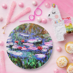 Plato De Papel Los Nenufares por Monet