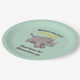 Plato De Papel Los rinocerontes son unicornios