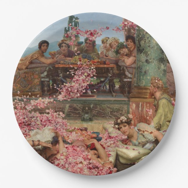 Plato De Papel Los Rosas de Heliogabalus (antiguo lujo romano) (Anverso)