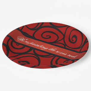 Plato De Papel Los Rosas de la Reina