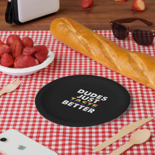Plato De Papel Los tipos simplemente saben mejor regalo del orgul