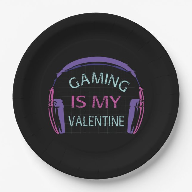 Plato De Papel Los videojuegos son mi San Valentín (Anverso)