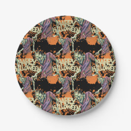 Plato De Papel Los zombies espeluznantes espantaron la fiesta de 