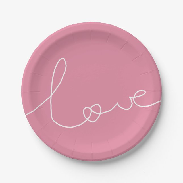 PLATO DE PAPEL LOVE (Anverso)