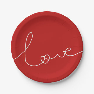 PLATO DE PAPEL LOVE