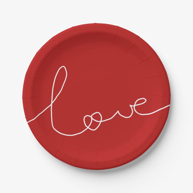 PLATO DE PAPEL LOVE (Anverso)