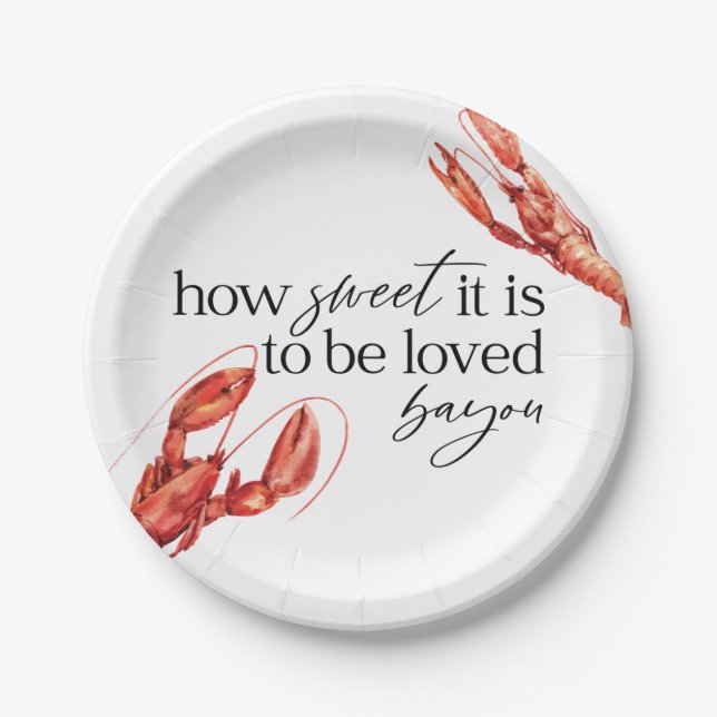Plato De Papel Love Bayou Crawfish (Anverso)