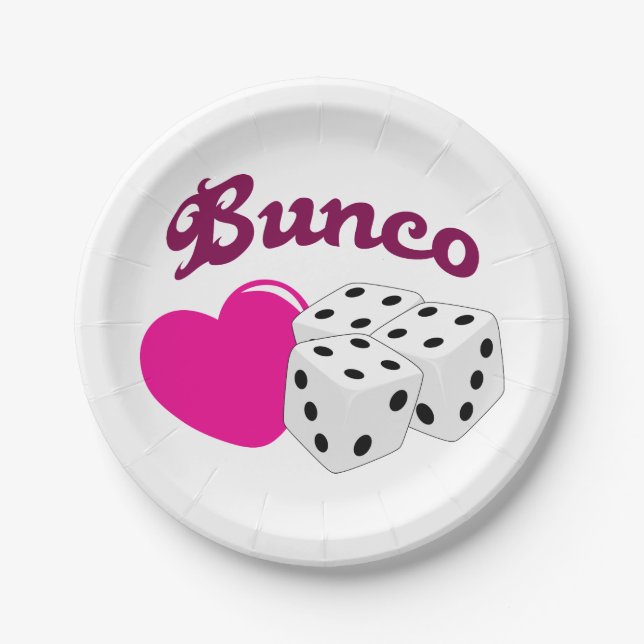 Plato De Papel Love Bunco (Anverso)