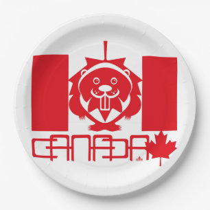 Plato De Papel LOVE Castor/ Maple Bandera Canada by Masanser