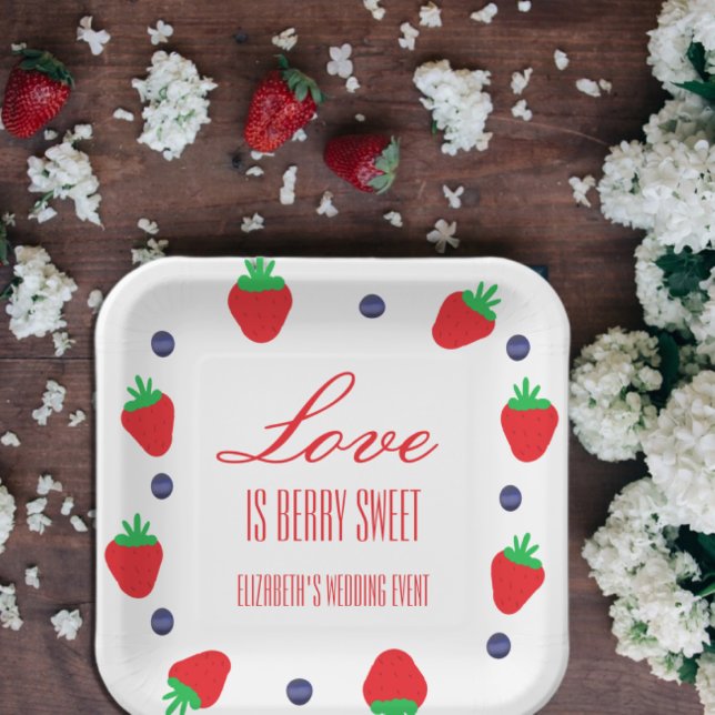 Plato De Papel Love es una fiesta de bodas de frutas dulces y bay (Subido por el creador)