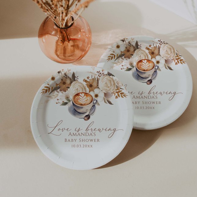 Plato De Papel Love Is Brewing Coffee Despedida de Soltera  (Subido por el creador)