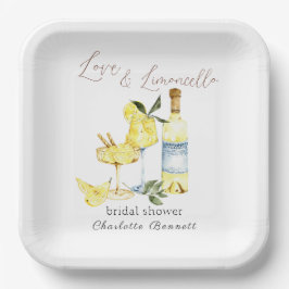 Plato De Papel Love Limoncello Cocktail Bridal Shower