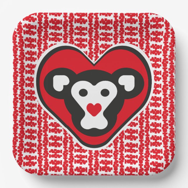 Plato De Papel LOVE MONKEY LOVE SPECIAL by Masanser (Anverso)
