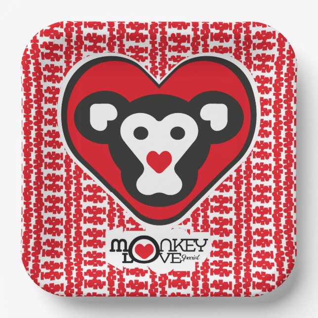 Plato De Papel LOVE MONKEY LOVE SPECIAL by Masanser (Anverso)