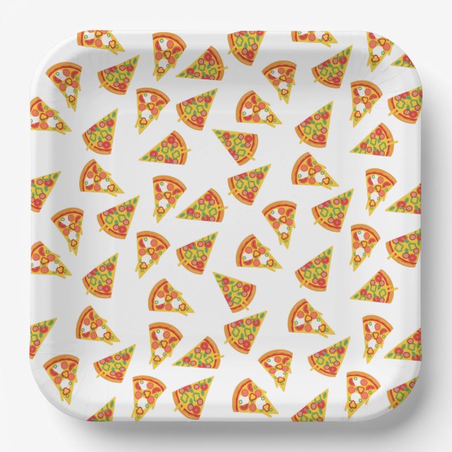 Plato De Papel Love Pizza (Anverso)